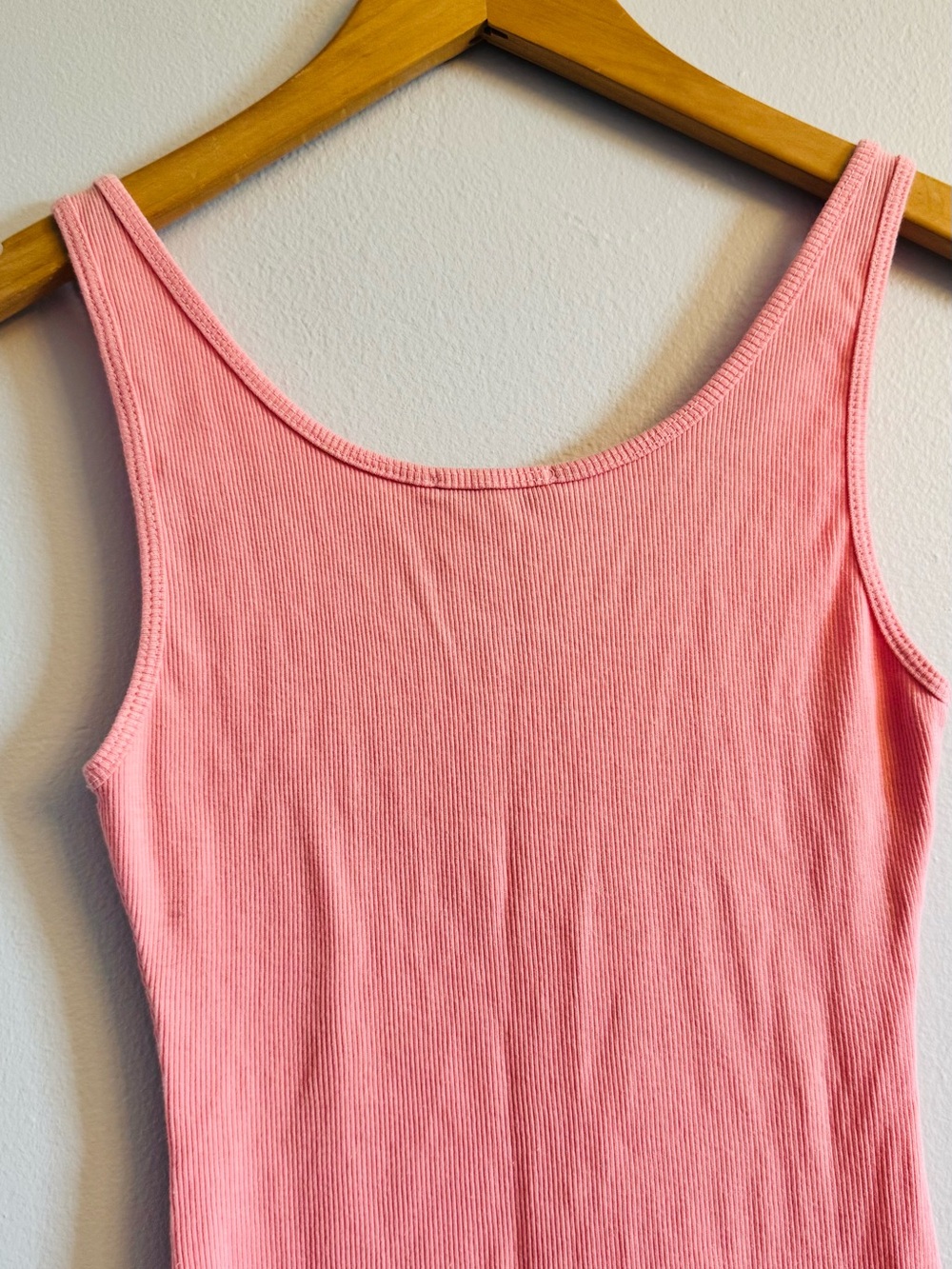 NWT Standard James Perse Ribbed Tank Size 0/XS‎ Pink Scoop Neck Cotton Quiet - Picture 6 of 7